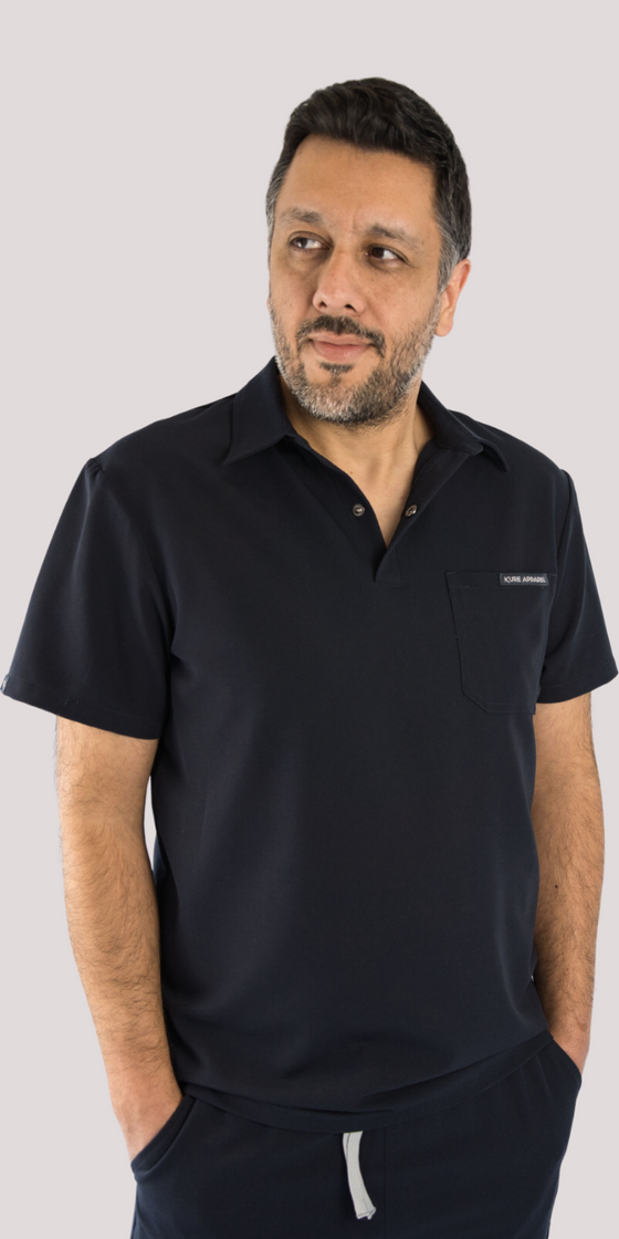 Mens Polo In Midnight Blue