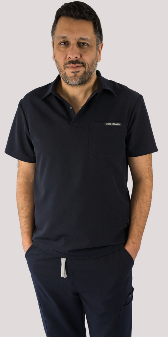 Mens Polo In Midnight Blue