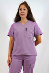 Arlo Scrub Top in Purple