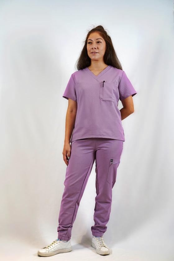 Arlo Scrub Top in Purple