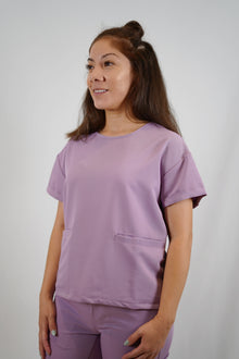  Zadie Scrub Top in Purple