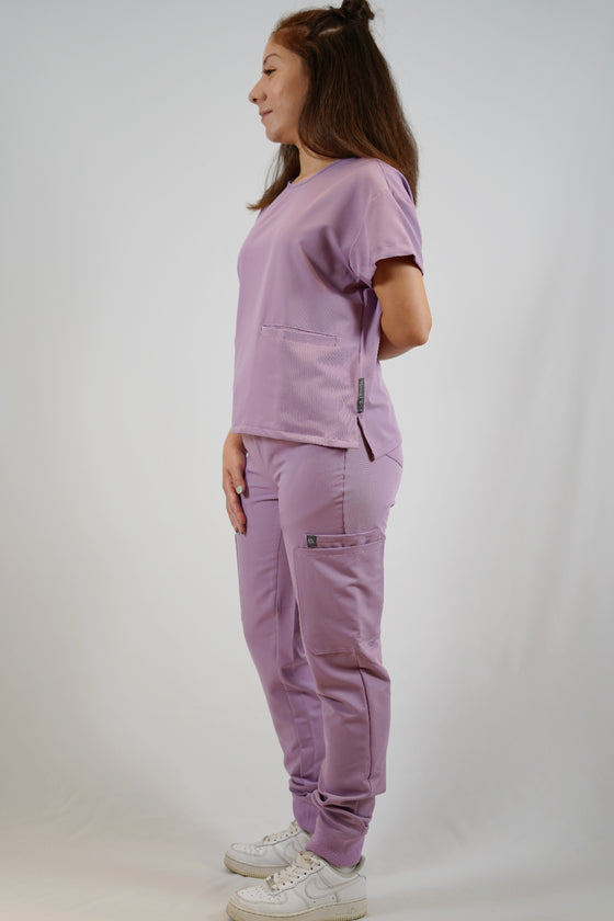 Zadie Scrub Top in Purple