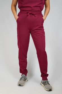  Attikus Scrub Pants in Burgundy