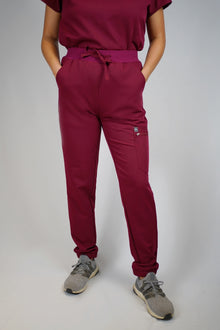  Tory Scrub Pants in Burgundy