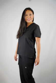  Arlo Scrub Top in Black