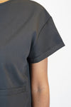 Zadie Scrub Top in Black