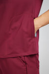 Aria Scrub Top in Burgundy