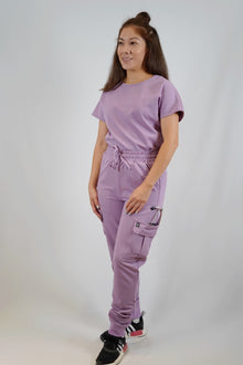  Nelly Cargo Scrub Pants in Purple