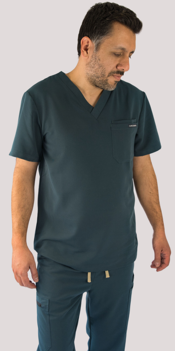 Men's V-neck in Green